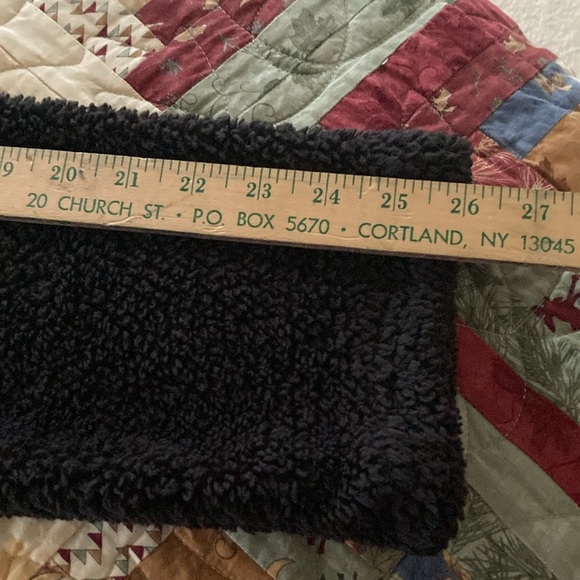 Manfinity black XL pullover hoodie fuzzy Y2K cozy mens quarter zip - Picture 7 of 7